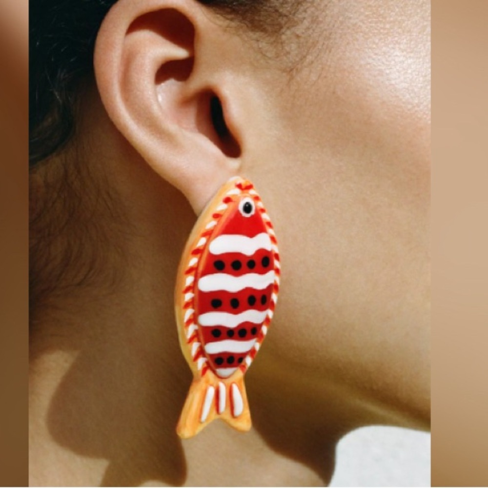 Mermaid costume earrings.